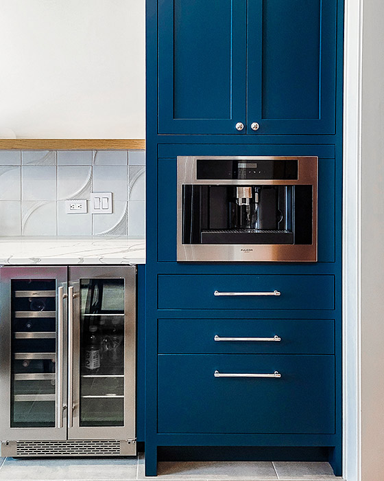 Kitchen remodel coffee and wine bar